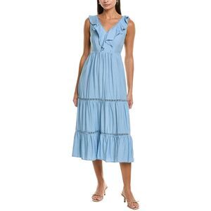 Maison Maar Womens  Maxi Dress, Blue